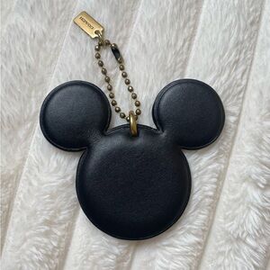 Coach Black Mickey Mouse Bag Charm